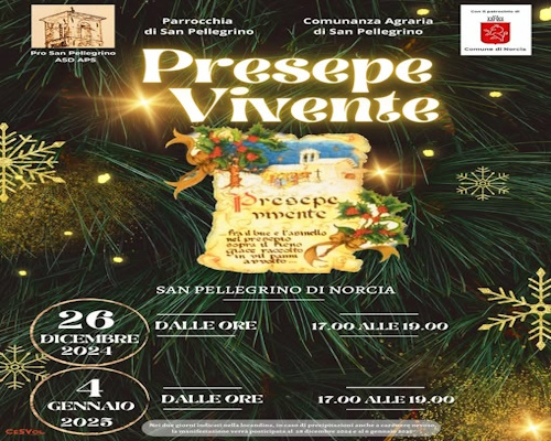  playbill Living Crib in San Pellegrino di Norcia - Norcia 